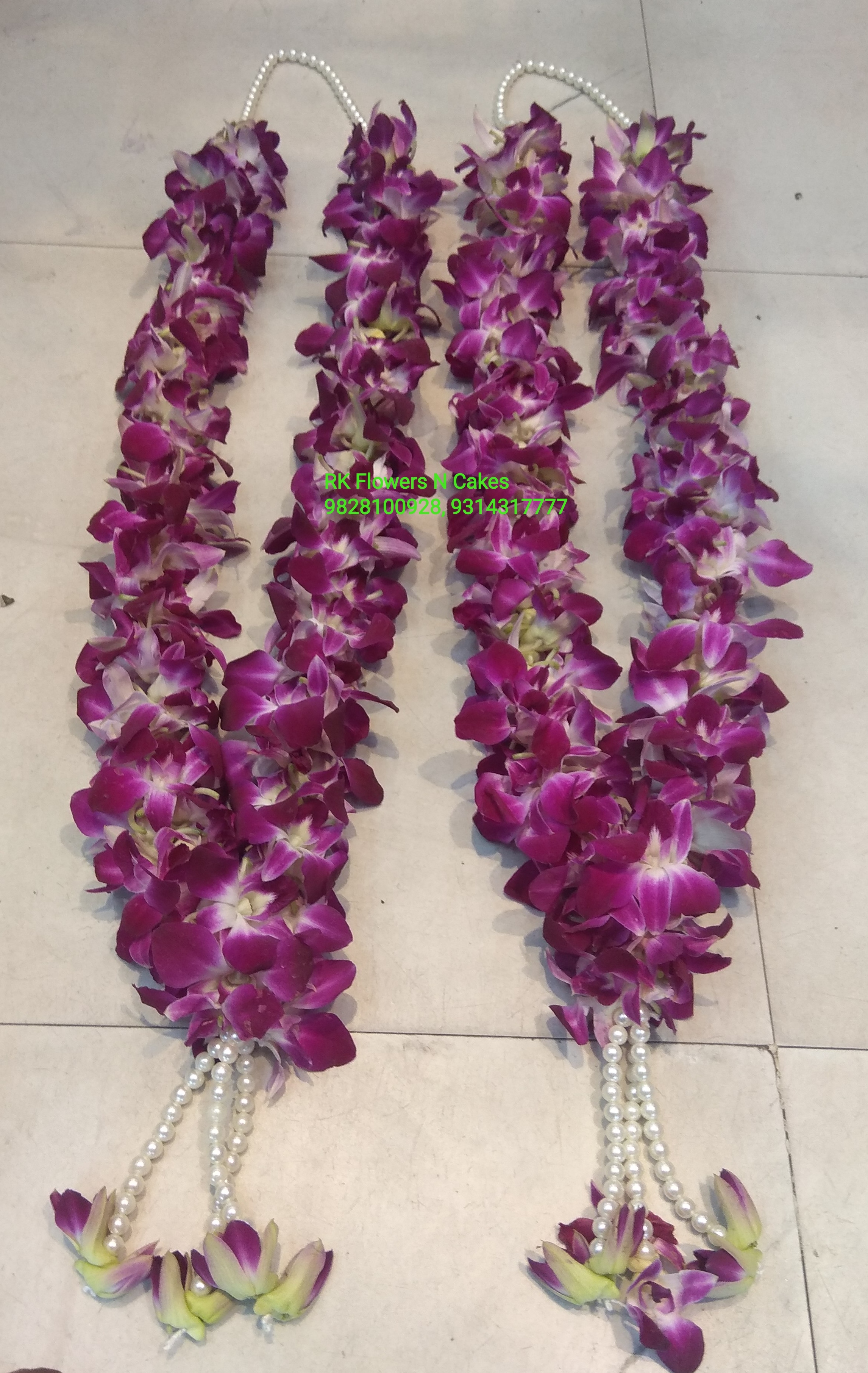 Wedding Purple Orchid Mala